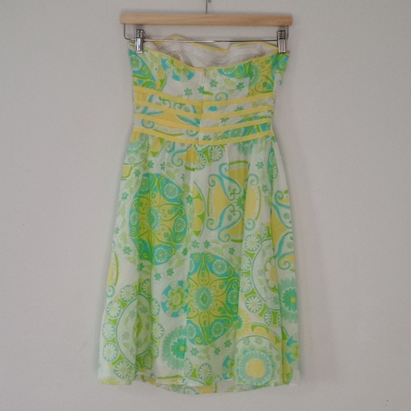 Vintage White Tag Lilly Pulitzer Fountain of Youth Silk Cotton Dress Size 8 - Picture 2 of 5